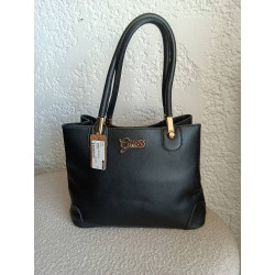 CABAS CUIR NOIR GUESS