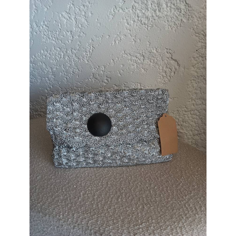 POCHETTE CROCHET ARGENT MINELLI 