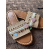 SANDALE BEIGE BRILLANT 36