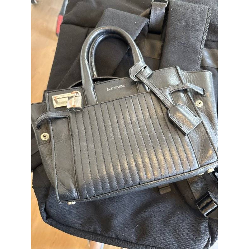 MINI SAC ZADIG CUIR NOIR CADENAS