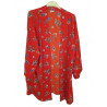 VESTE KIMONO ROUGE FLEUR L/XL